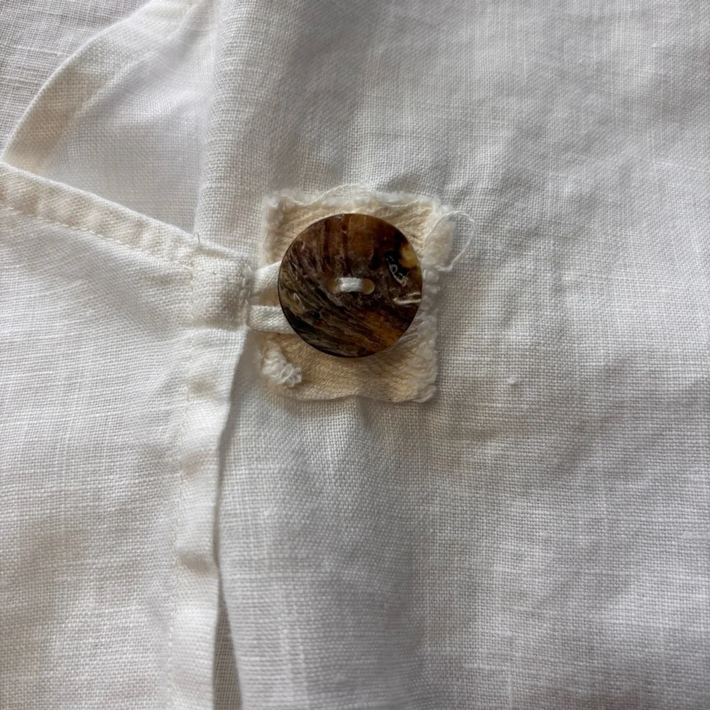 4 Love And Liberty Johnny Was Linen Crochet Embroidered Wrap Style Top Size M - Picture 13 of 16